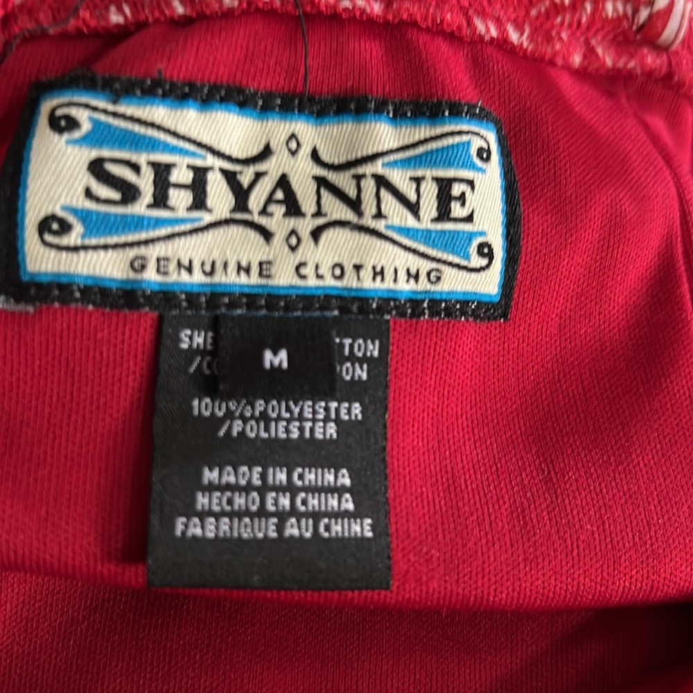 #254 Shyanne red floral flowy spaghetti strap dress size medium - Picture 7 of 7
